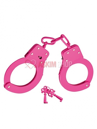 Fetish Pleasure Pink Lady Cuffs Pembe Metal Kelepçe